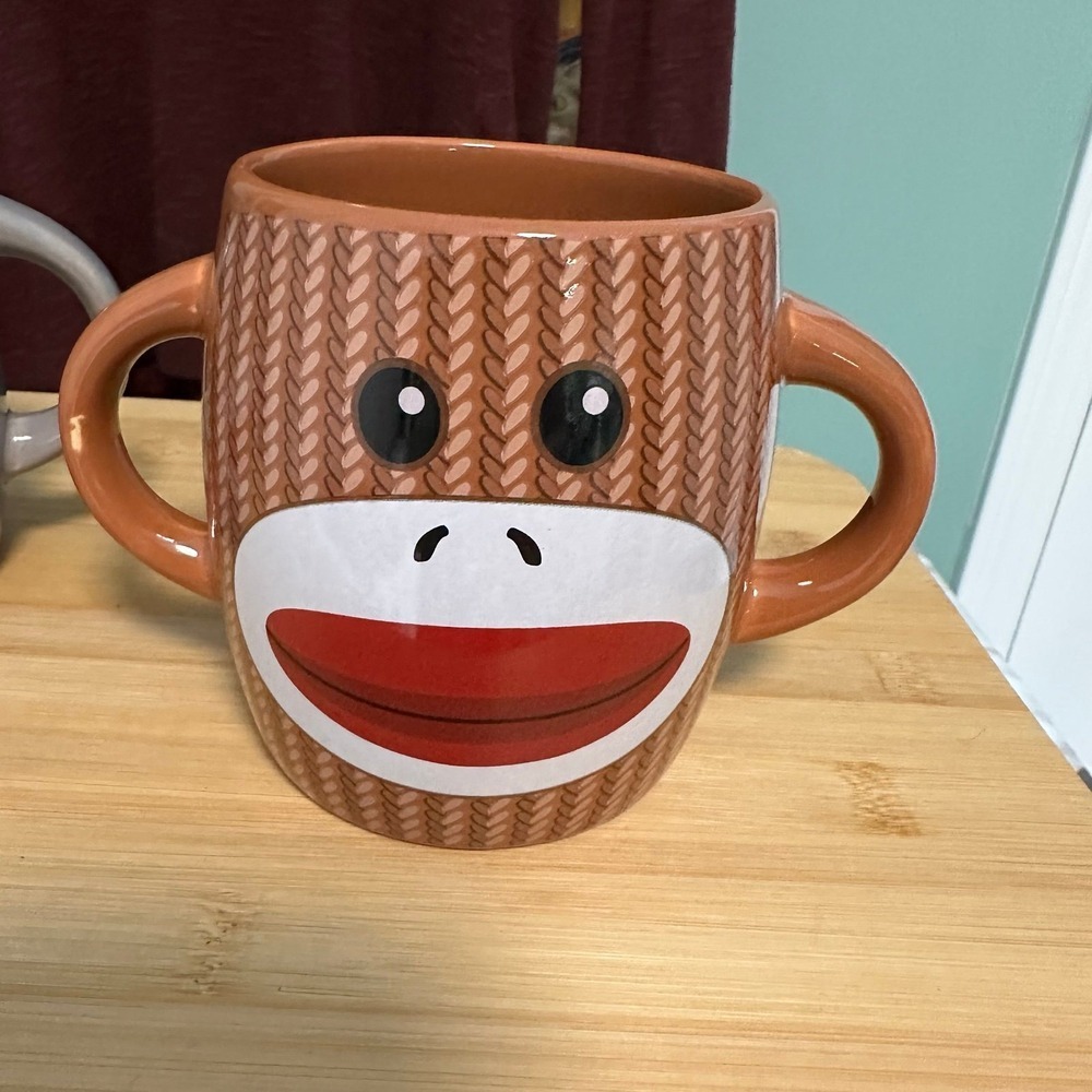 Sock Puppet Two‎ Handle Coffee Mug Brown Galerie